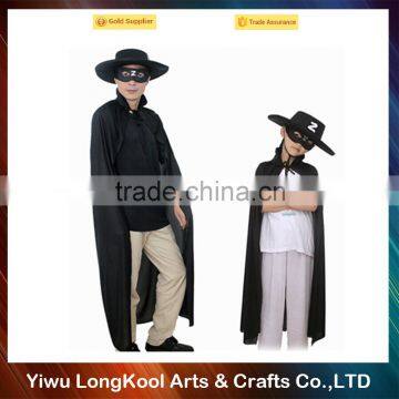 Best selling masquerade adult zorro cosplay costume halloween costume for sale