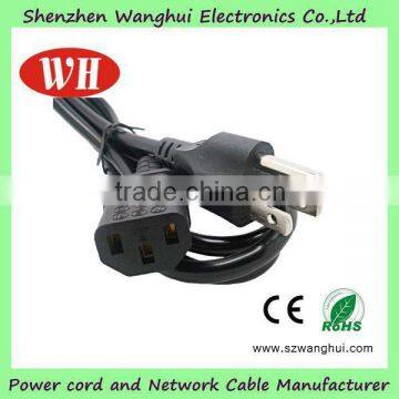 CE, RoHS Approval UL American 3 pins 90 Degree Power Cord Plug