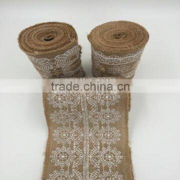 2.5inch natural handmade Jute Ribbon For chrismas