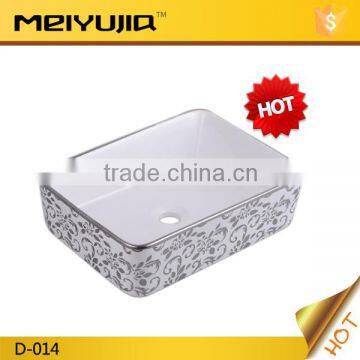 Chaozhou classic bathroom ceramic art gold basin