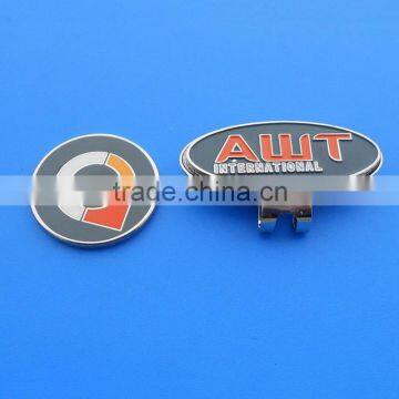 international golf club metal enamel logo ball mark hat clip