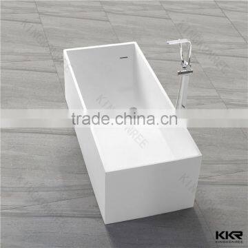 solid surface stone resin bathtub , square bathtub free standing