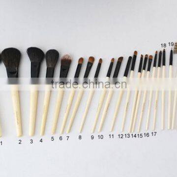 professional brushes make up 23 pieces wood handle nylon hair with pouch