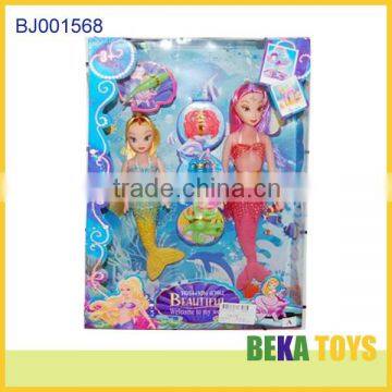 Small pretty toys for girls plastic mermaid toy fancy mermaid doll