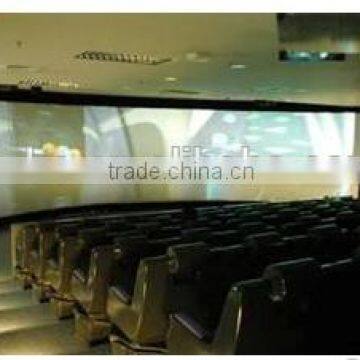 Curved frame Screen 106" 16:9, 3D Perforated Video Fabric, Aluminium Frame Covered