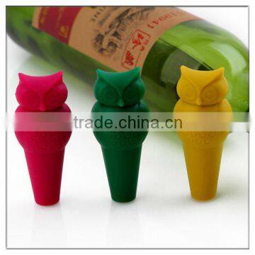 Animal shaped colorful silicone rubber bottle stopper, silicone plug