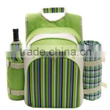 4 person picnic backpack,picnic wine set for 2 person