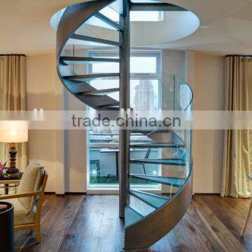 Interior metal stair spiral stair for villa