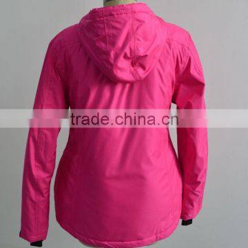 Custom Women Pink Nylon One Piece Snowboard Suit photo-2