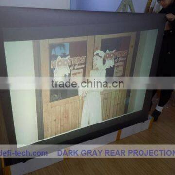 Dark grey color projection screen motor switch ,holographic Projection screen for window advertisig!!