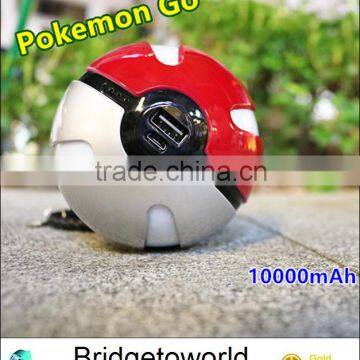 For Pokemon Go Game PokeBall Power Bank 10000mA Charger With LED Light