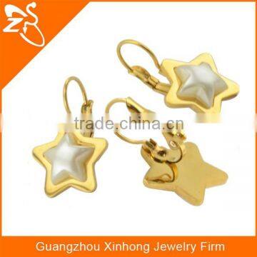 latest fashion earrings, wholesale surgical steel gold hoop earrings, star-shaped hoop earrings