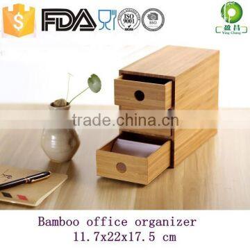 Bamboo wooden office deskt drawer organizer