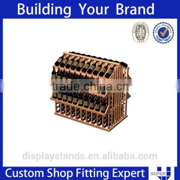 Best quality wooden wine display rack for retail shop