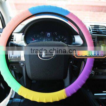 Popular 38cm silicone steering wheel cover/car accessories unique steering wheel covers