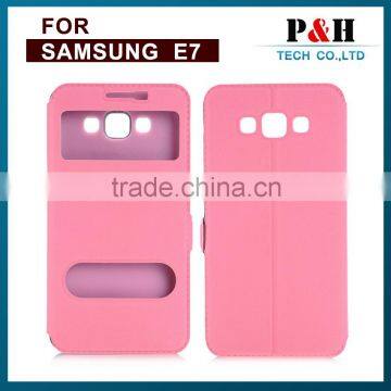 New Product Mobile Phone Case Leather Flip Case for Samsung Galaxy e7 Mobile Phone Case photo-4