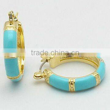 Wholesale Fashion Enamel Hoop Earrings