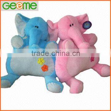 JM7085 Plush Toy Pillows with Blue and Pink Color Elephant