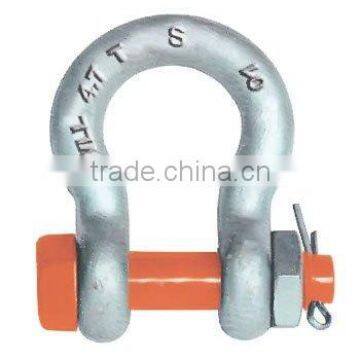 grade s bow shackle with safety pins as 2741