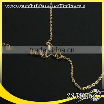 Star Gold Long Necklace Jewelry, Long Tassel Necklace photo-5