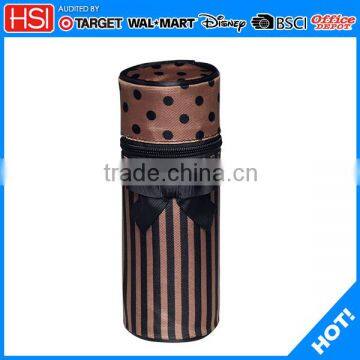 different cylinder pencil case with ribbon for high school students