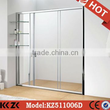 High quality simple tempered glass aluminium frame shower room/bathroom