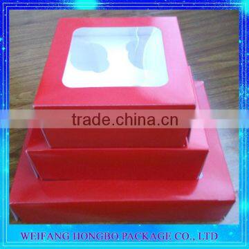 Wholesale Food Grade Decorative White Red Cake Box With ISO FDA photo-4