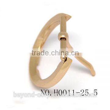 25.5 mm D Buckle for Bag Curved Pin Buckle Shiny Gold Plated Durable Iron Prong Zinc Buckle photo-3