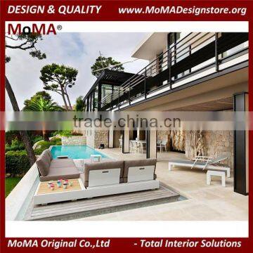 MA-2109R White Modern Outdoor Furniture Aluminium Sectional Sofa Set