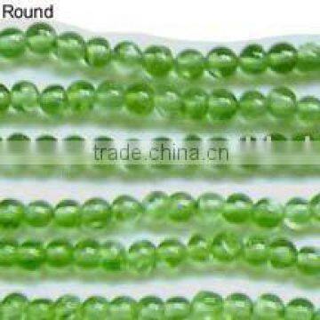 Peridot Smooth Round Beads