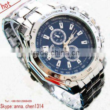 2013 new style geneva stainless steel case back water proof watch