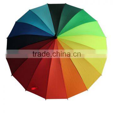 New Fashion 16k Rainbow High Uality Long Handle Straight Umbrella photo-5