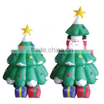 1.8 m inflatable Christmas tree inside with Santa Claus move up and down