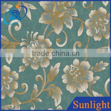 Sunlight DE25122 American exquisite home decoration non-woven wallpaper natural flower wallpaper