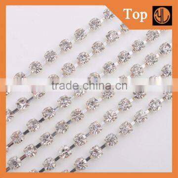 Wholesale glass diamonds,glass diamond chain roll,all sizes from ss6-ss38