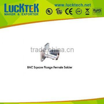 BNC square frange female solder