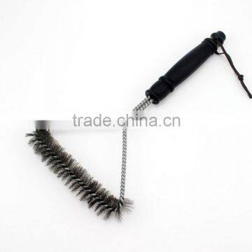 12inch Stainless Steel hard Bristles rubber handle BBQ Grill Brush