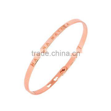 Memories Bangles With Customize Design Word 'HAKUNA MATATA' With 4mm/7mm Width photo-2