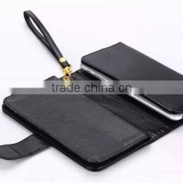 Universal pu Leather Case for Samsung Galaxy S6,wristlet Wallet Case for Big Phone