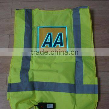 High luminance outdoor waterproof Oxford cloth EL safety vest