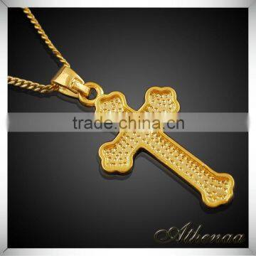 18k Gold Plated Delicate Jesus Cross Pendant Essential Oil Jewelry photo-4