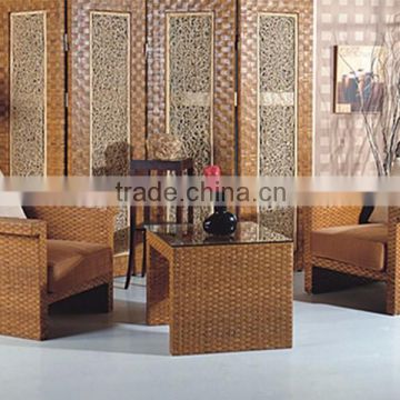 Water hyacinth sofa coffee with table