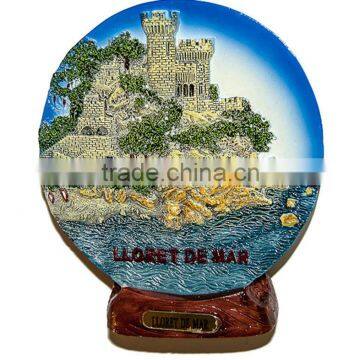 custom souvenir 3D plate Spain Attractions (Diameter 12 cm, Undetachable Stand)