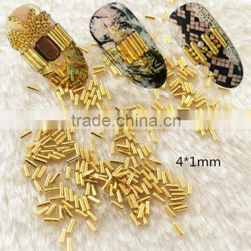 2016 Hotsaling 3D Metal Alloy Nail Art Accessories Gold Silver For Full Nail Art Tips