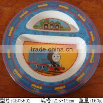 Melamine cute design divider lunch plate