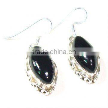 925 silver jewelry black onyx earrings