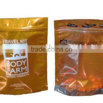 plastic packing pouch with zip lock for body farm