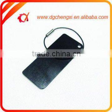 Aluminum custom logo luggage tag boot name badge wire cable hanging loop keychain
