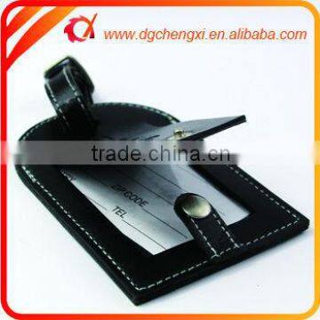 High Quality Genuine Embossed Leather Luggage Tag