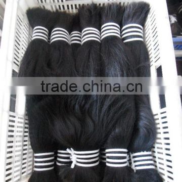 raw Hair material 24inch 60cm remy double drawn chinese human hair, all hair is same length